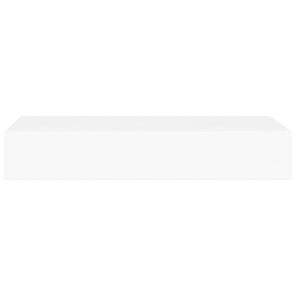 Prateleira de parede com gaveta MDF 60x23.5x10 cm branco M 4