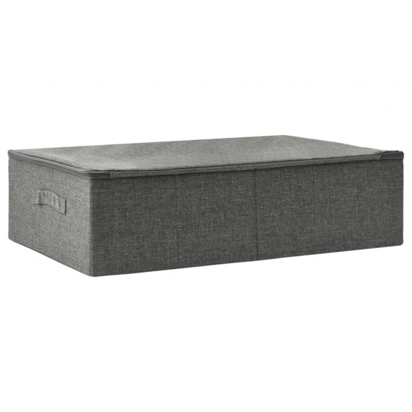 Caja de almacenaje tela gris antracita 70x40x18 cm M 2