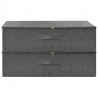 Caixas de arrumação 2 pcs tecido 70x40x18 cm antracite 3