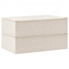 Caixas de arrumação 2 pcs tecido 70x40x18 cm cor creme 4