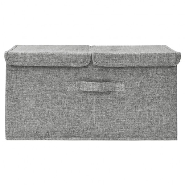 Caja de almacenaje tela gris 50x30x25 cm M 3