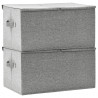 Cajas de almacenaje 2 unidades tela gris 50x30x25 cm 4