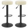 Bancos de bar 2 pcs veludo creme 1