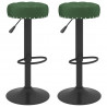 Bancos de bar 2 pcs veludo verde-escuro 1