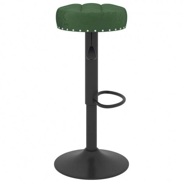 Bancos de bar 2 pcs veludo verde-escuro M 4