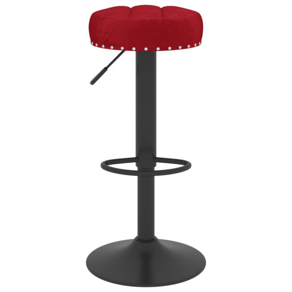 Bancos de bar 2 pcs veludo vermelho tinto M 3