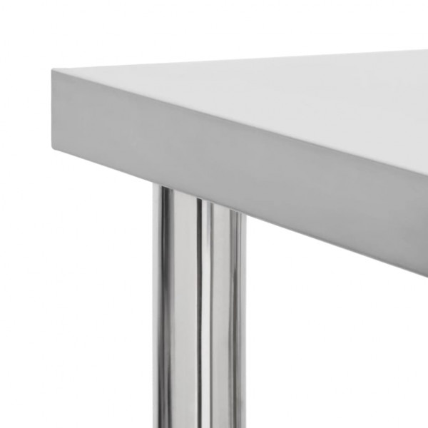 Mesa de trabajo para cocina con ruedas acero inox 60x30x85 cm M 5