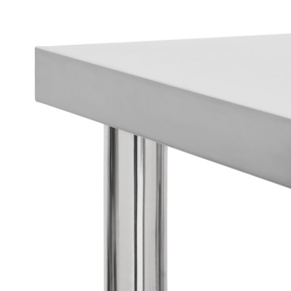 Mesa de trabajo para cocina con ruedas acero inox 80x30x85 cm M 4