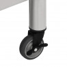 Mesa de trabajo para cocina con ruedas acero inox 80x45x85 cm 5