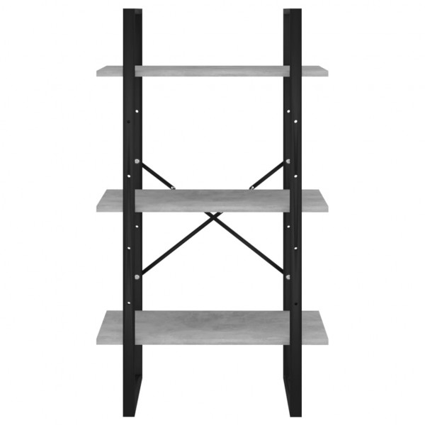 Estante de almacenaje contrachapada gris hormigón 60x30x105 cm M 5