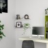 Estante de pared 2 uds madera contrachapada blanco 80x11.5x18cm 1
