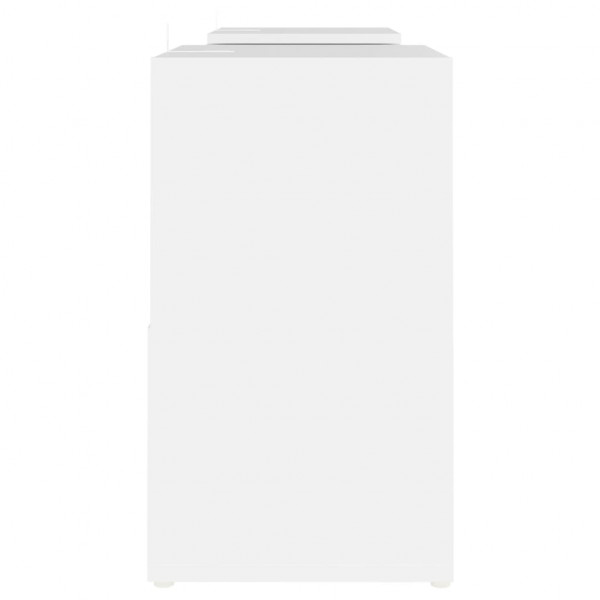 Mueble para TV de madera contrachapada blanco 104x30x52 cm M 5