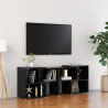 Mueble de TV madera contrachapada negro brillante 104x30x52 cm 1