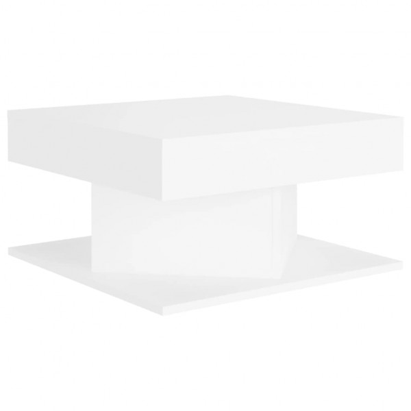 Mesa de centro madera contrachapada blanco 57x57x30 cm M 2