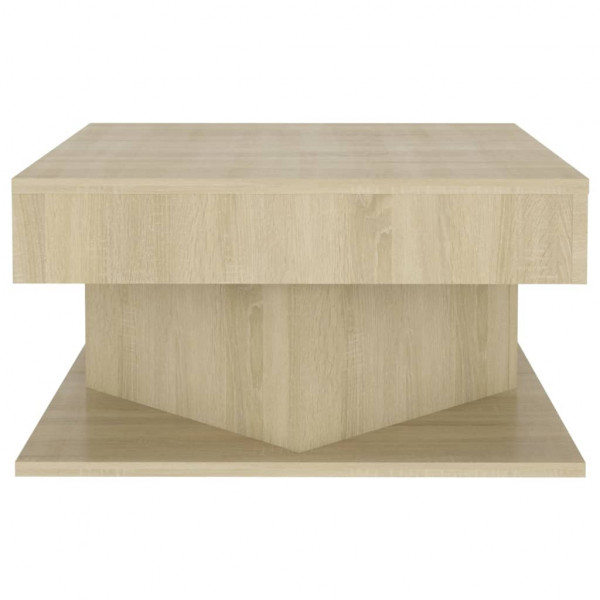 Mesa de centro madera contrachapada roble Sonoma 57x57x30 cm M 4