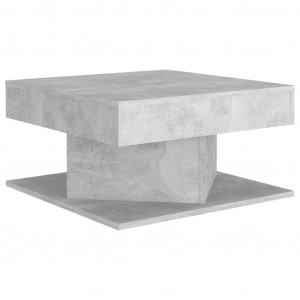 Mesa de centro madera contrachapada gris hormigón 57x57x30 cm H