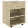 Armario con ruedas madera contrachapada roble Sonoma 46x36x59cm 2