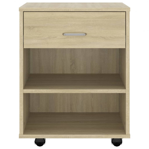 Armario con ruedas madera contrachapada roble Sonoma 46x36x59cm M 5