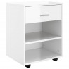 Armario ruedas madera contrachapada blanco brillante 46x36x59cm 2