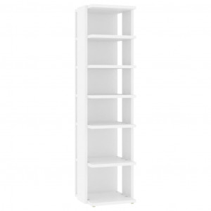 Mueble zapatero madera contrachapada blanco 27.5x27x102 cm H