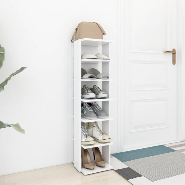 Mueble zapatero madera contrachapada blanco 27.5x27x102 cm M 3