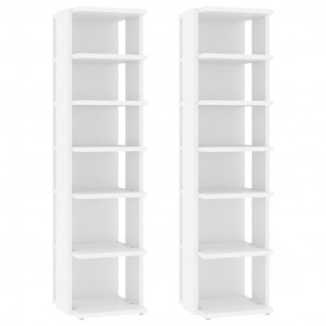 Sapateiras 2 pcs 27.5x27x102 cm derivados de madeira branco H