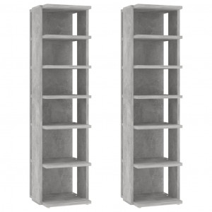 Armários para sapatos 2 pcs 27.5x27x102 cm cinzento-cimento H