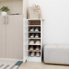 Mueble zapatero de aglomerado blanco 32x35x92 cm 1