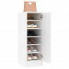 Mueble zapatero de aglomerado blanco 32x35x92 cm 4
