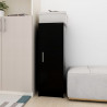 Mueble zapatero de aglomerado negro 32x35x92 cm 5