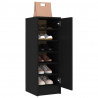 Mueble zapatero de aglomerado negro 32x35x92 cm 1