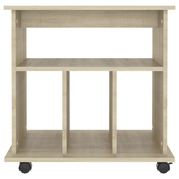 Armario con ruedas madera contrachapada roble Sonoma 60x45x60cm M 5