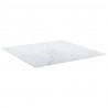 Tablero mesa diseño mármol vidrio templado blanco 60x60 cm 6 mm 3