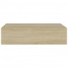 Estantes de pared con cajón 2 uds MDF roble 40x23.5x10 cm 5