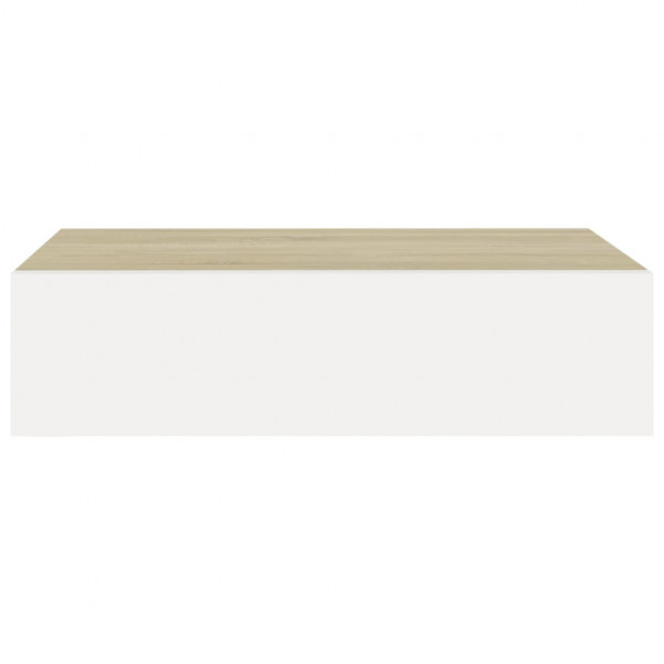 Prateleiras parede + gavetas 2pcs MDF 40x23.5x10cm carv./branco M 5