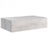 Estante de pared con cajón 2 uds MDF gris hormigón 40x23.5x10cm 4