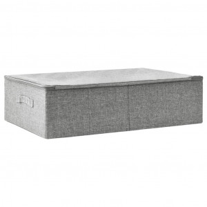Caja de almacenaje tela gris 70x40x18 cm H