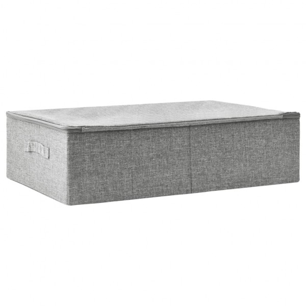 Caja de almacenaje tela gris 70x40x18 cm M 2