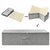 Caja de almacenaje tela gris 70x40x18 cm 5