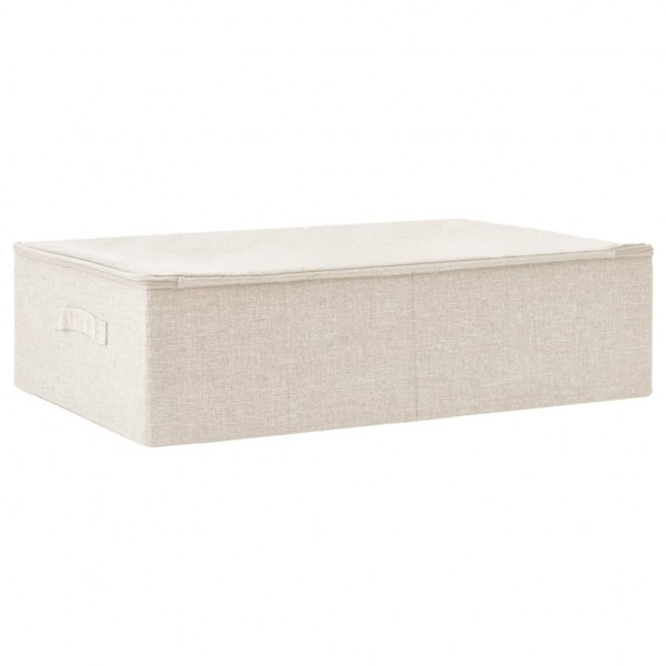Caixa de arrumação tecido 70x40x18 cm cor creme M 2