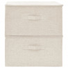Cajas de almacenaje 2 unidades tela color crema 43x34x23 cm 3