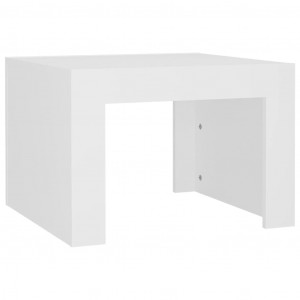 Mesa de centro madera contrachapada blanco 50x50x35 cm H