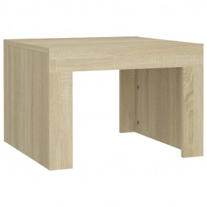 Mesa de centro de madera contrachapada color roble 50x50x35 cm H
