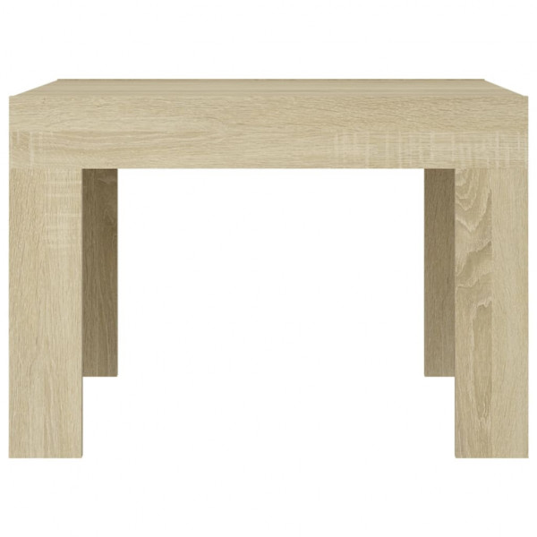 Mesa de centro de madera contrachapada color roble 50x50x35 cm M 5