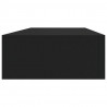 Prateleira de parede com gaveta MDF 60x23.5x10 cm preto 5