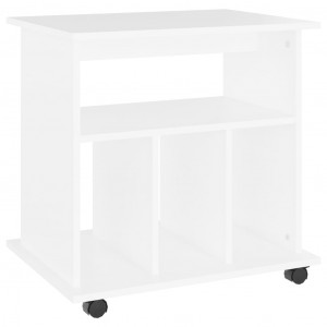 Armario con ruedas madera contrachapada blanco 60x45x60 cm H