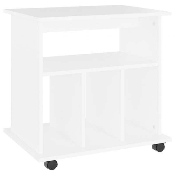 Armario con ruedas madera contrachapada blanco 60x45x60 cm M 2