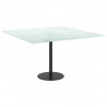 Tablero mesa diseño mármol vidrio templado blanco 70x70 cm 6 mm 2