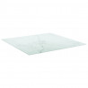 Tablero mesa diseño mármol vidrio templado blanco 70x70 cm 6 mm 3