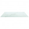Tablero mesa diseño mármol vidrio templado blanco 70x70 cm 6 mm 4